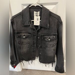 Never worn- brand new cropped denim jacket by “Hidden”